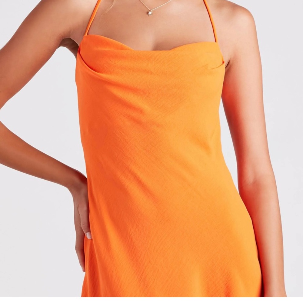 Sunset Moments A-Line Mini Dress from Windsor, orange.